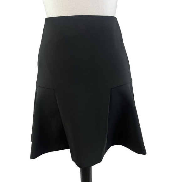 Ann Taylor Skirt size 2 Black Stretch A Line Above Knee Length Stretch Cocktail - Picture 1 of 9